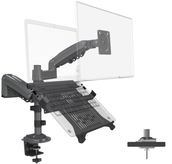 Monitor Desk Stand with Laptop Tray - Image 3